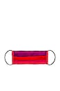 view 2 of 3 Pleated Face Mask in Fuchsia, Red & Violet