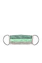 view 2 of 3 Pleated Face Mask in Silver, Mint & Seafoam