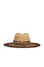 view 2 of 3 SOMBRERO PESCA LOURDES in Camel & Chocolate