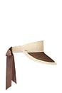 view 4 of 4 x REVOLVE Ricky Visor Hat in Natural & Chocolate