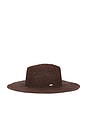 view 4 of 4 SOMBRERO FEDORA EMMANUELLE in Espresso