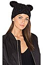 view 1 of 4 BONNET AVEC OREILLES EN FOURRURE DE VISON FELIX in Black