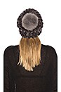view 2 of 3 Fox Fur Rain Beanie in Charcoal