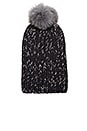 view 3 of 3 Fox Fur Rain Beanie in Charcoal
