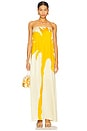view 2 of 4 Palmarie Dress in Ivory & Mustard Palm