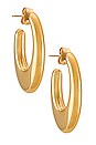view 1 of 2 Sloan Oval Hoop Earring in Gold