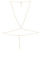 view 2 of 2 Lara Dainty Body Chain in Gold