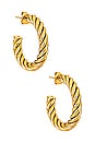 view 2 of 2 Cordelia Twist Hoop Earring in Gold