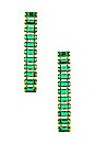 view 1 of 2 Karina Baguette Drop Earring in Gold