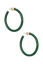 view 1 of 3 Cl?mence Enamel Hoop Earring in Emerald