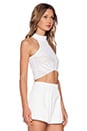 view 2 of 3 Windsor Crop Top in White