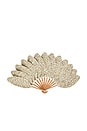 view 1 of 4 Large Palmette Glitter The Classic Format Fan in Gold