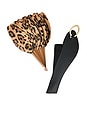 view 4 of 4 ABANICO DE FORMATO CLÁSICO LARGE PALMETTE LEATHER — THE CLASSIC FORMAT FAN in Leopard
