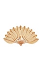 view 2 of 4 Large Palmette Raffia The Classic Format Fan in Natural