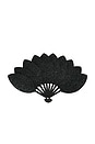 view 1 of 4 Mini Palmette Glitter The Compact Fan in Black