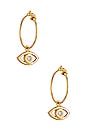view 1 of 2 Eye Hoops in Gold