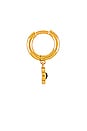 view 2 of 2 Protection Midi Single Hoop Earring in Yellow Gold