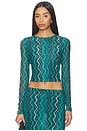view 1 of 5 Sunny Top in Electric Wave Teal