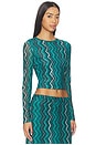 view 2 of 5 Sunny Top in Electric Wave Teal