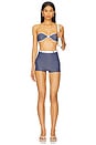 view 5 of 6 x REVOLVE Gia Short in Denim & White