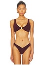view 1 of 4 Kendall Triangle Bikini Top in Merlot