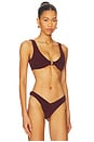 view 2 of 4 Kendall Triangle Bikini Top in Merlot