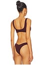 view 3 of 4 Kendall Triangle Bikini Top in Merlot