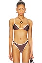view 1 of 4 HAUT DE MAILLOT DE BAIN TRIANGLE LUMI in Mocha