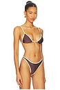 view 2 of 4 HAUT DE MAILLOT DE BAIN TRIANGLE LUMI in Mocha
