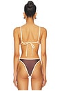 view 3 of 4 HAUT DE MAILLOT DE BAIN TRIANGLE LUMI in Mocha