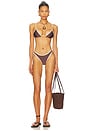 view 4 of 4 HAUT DE MAILLOT DE BAIN TRIANGLE LUMI in Mocha
