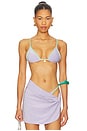 view 1 of 5 Lumi Triangle Bikini Top in Opal