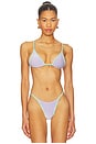 view 2 of 5 Lumi Triangle Bikini Top in Opal