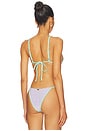 view 4 of 5 Lumi Triangle Bikini Top in Opal