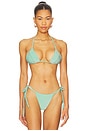 view 1 of 5 Honey Triangle Bikini Top in Selva