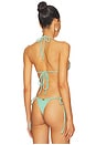 view 3 of 5 Honey Triangle Bikini Top in Selva