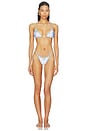 view 4 of 4 HAUT DE MAILLOT DE BAIN TRIANGLE LUMI in Bluebell