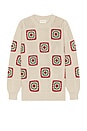 view 1 of 3 Crochet Knit Sweater in Peyote Sand Floral