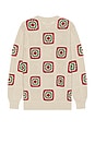 view 2 of 3 Crochet Knit Sweater in Peyote Sand Floral