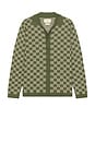 view 1 of 5 Criss Cross Cardigan in Green & Stone
