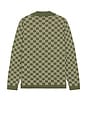 view 2 of 5 Criss Cross Cardigan in Green & Stone
