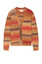 view 5 of 4 Buckley Cardigan in Red & Multi Melange