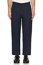 view 3 of 4 Ryder Trouser in Navy Iris Washed Linen