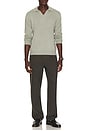 view 5 of 5 Double Pleated Trouser in Dark Grey
