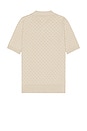view 2 of 3 Jacobs Short Sleeve Polo in Peyote Sand Perforated Lace
