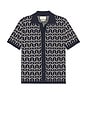 view 1 of 3 Zigger Shirt in Navy Iris Palm Tree Repeat