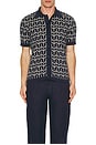 view 3 of 3 Zigger Shirt in Navy Iris Palm Tree Repeat