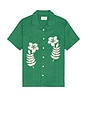 view 1 of 4 Stachio Shirt in Tropical Green Floral Flock
