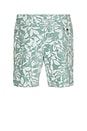 view 2 of 5 Cabana Towel Terry Sweatshort in Poolside Foliage Teal
