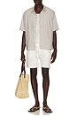 view 3 of 4 Essential Drawstring Short in Boneyard White
